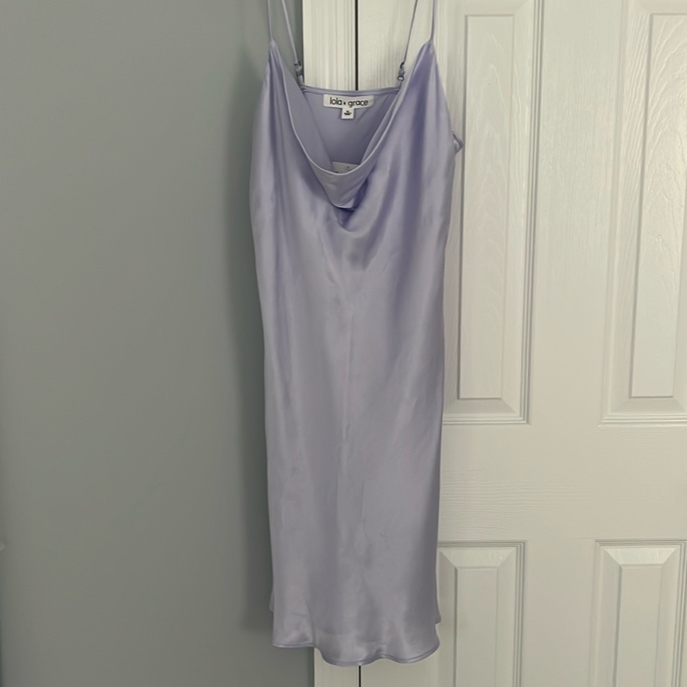Lilac silk dress